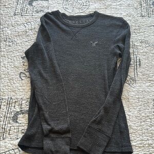 Gray Long Sleeve Top